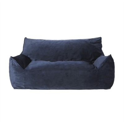 XINGHANZHENXUAN Velveteen 2-Seater Bean Bag Chair, Oversized Lounger with Armrests & Removable Cover