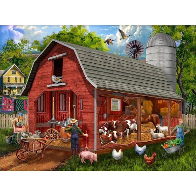 Sunsout The Old Red Barn 1000 pc Jigsaw Puzzle 23037