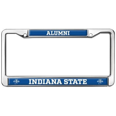 Indiana State Alumni Logo Full Size Standard License Plate Metal Frame