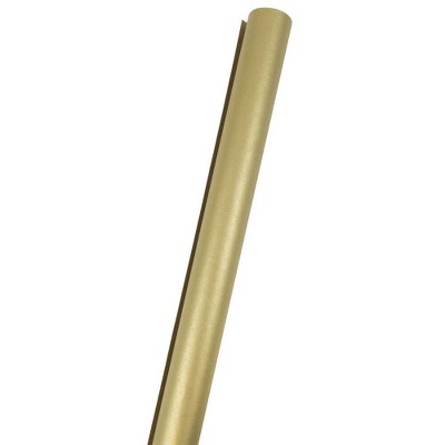 JAM PAPER Gift Wrap - Kraft Wrapping Paper - 50 Sq Ft Total - Gold Kraft Paper - 2 Rolls/Pack