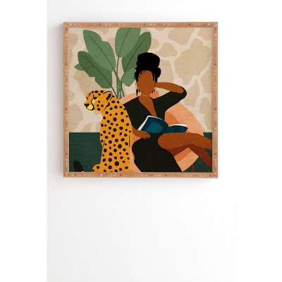 Domonique Brown Stay Home No. 1 Framed Wall Art Bamboo - Deny Designs