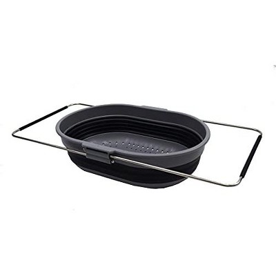 SAMMART 5L (1.3 gallon) Expandable & Collapsible Over The Sink Rectangular Colander