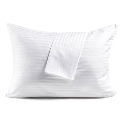 Faunna 600TC 100% Cotton Pillow Protectors, Standard (20x26"), 2 Pack, Oeko-TEX, Silent Zipper, Hotel-Grade, White