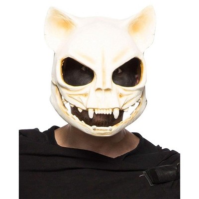 Seeing Red Cat Skull Adult Latex Costume Mask