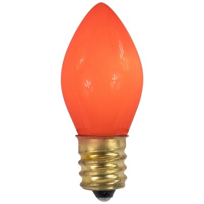 Northlight Pack of 25 Opaque Orange C7 Christmas Replacement Bulbs