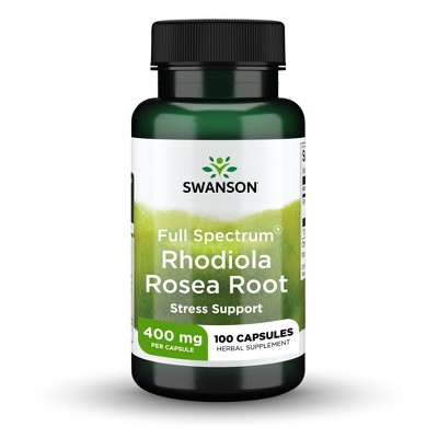 Swanson Full Spectrum Rhodiola Rosea Root, Supports Healthy Energy & Stress Levels, 400 mg (100 Capsules)
