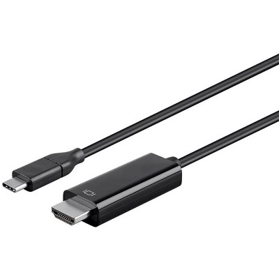 Monoprice Video Cable - 9 Feet - Black | USB Type C to HDMI 3.1 Cable - 5Gbps 4K@30Hz
