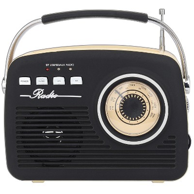 Supersonic® Retro Portable AM/FM Radio with Bluetooth®, SC-1201