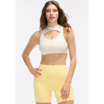 Peloton Women's Cadent Rib Mock Neck Cutout Bra
