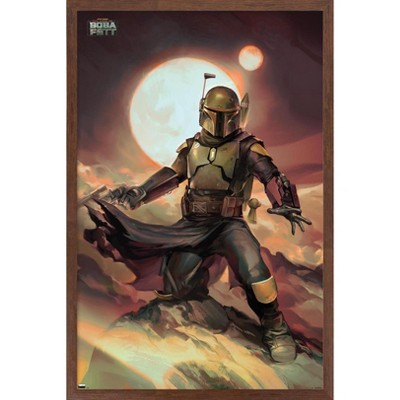 Trends International Star Wars: The Book of Boba Fett - Boba on Tatooine Framed Wall Poster Prints