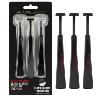 JAPONESQUE Beard & Brow Touch Up T-Razor - 3ct