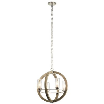 Grand Bank™ 20" 4 Light Chandelier Distressed Antique Gray