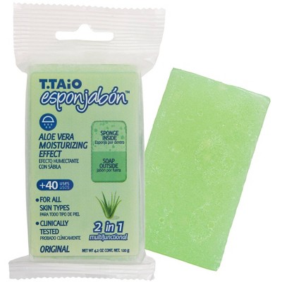 T.Taio Esponjabon Bar Soap - Aloe Vera Moisturizing - 4.2oz