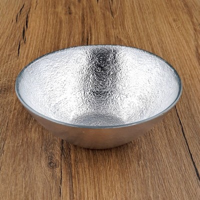 Slickblue Handmade Gilded 6" Soup Bowls in Gold/Silver