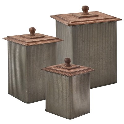 Park Designs Norwood Canisters With Wood Lids Set