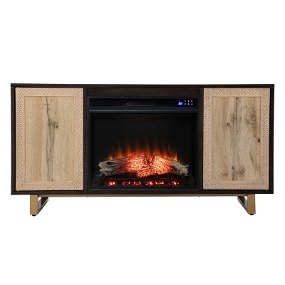Wilconia Electric Media Fireplace with Carved Details - SEI