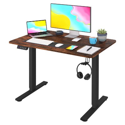 FDW 40/48/55 Adjustable Height Standing Desk Computer Desk with Large Space Office Desk with Electric Lifting and 2 Memory Function