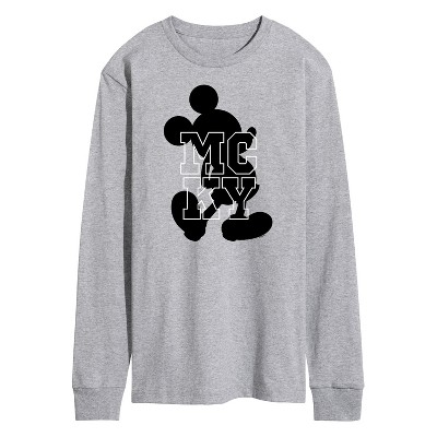 Men's - Disney - Silhouette Mickey Mouse Long Sleeve Graphic T-Shirt