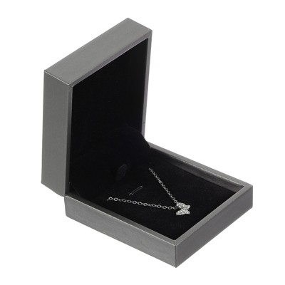 Leather Necklace Pendant Box Necklace Box for Jewelry Gifts, Vintage Pendant Storage Display Case Gift Boxes
