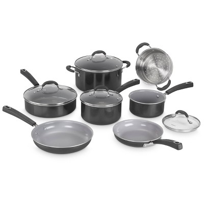 Cuisinart Ceramica XT 11pc Non-Stick Cookware Set - 54C-11BK: Black, Gas & Electric Compatible, Lifetime Warranty