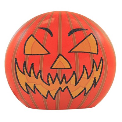 Stony Creek 7.0 Inch Halloween  Pre-Lit Round Orb Sm Halloween Lighted Glass Accent , Halloween Decor Jack-O-Lantern (1PC)