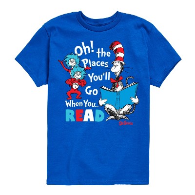 Boys' - Dr. Seuss - Oh! Places You'll Go When You Read Short Sleeve Graphic T-Shirt