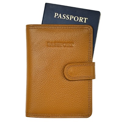Steeltime Unisex leather passport holder. Color Options: Black, Brown, Navy, Teal, Red, Purple