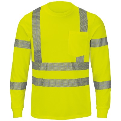 Red Kap Long Sleeve Hi-Visibility T-Shirt, Type R Class 3