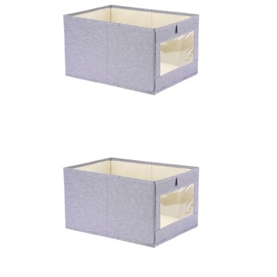 REGALWOVEN Collapsible Fabric Storage Basket Bin for Organizing Clothes 2 Pcs