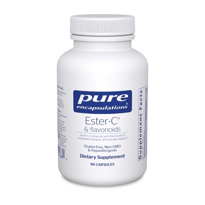 Pure Encapsulations Ester-C & Flavonoids - Immune & Vascular Support* with Calcium & Rutin - Gentle on Digestion - Vegan & Non-GMO - 90 Capsules