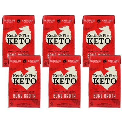 Kettle & Fire Keto Tom Yum Chicken Bone Broth - Case of 6/16.9 oz