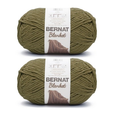 Bernat Blanket Big Ball Yarn 24 Pack-Olive