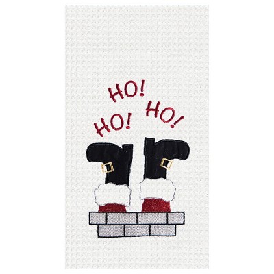 C&F Home Ho Ho Ho Waffle Weave Kitchen Towel