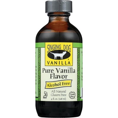 Singing Dog Vanilla Pure Vanilla Flavor - Alcohol Free 4 fl oz Liq