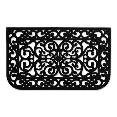 Design Imports  Scroll Pin Rubber Doormat