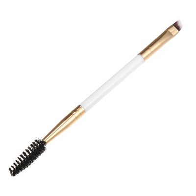 Unique Bargains Soft Double Heat Angled Eyebrow Brush Eyelash Extension Brush for Women Eye Makeup
