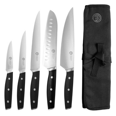 MasterChef 6pc Knife Set High Carbon Stainless Steel Knives Performance Collection: Stamped Cutlery, Polypropylene Handles