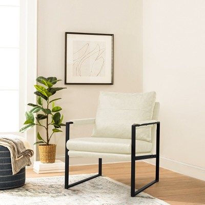 Subrtex Upholstered Modern Accent Chair with Metal Frame