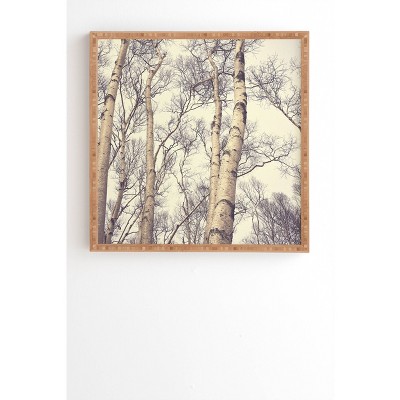 Olivia St Claire Winter Birch Trees Bamboo Framed Wall Art - Deny Designs