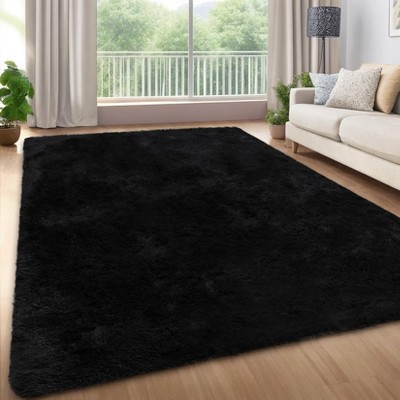 4x6 Ultra Soft Plush Carpet ¨C Navy Blue Fluffy Washable Area Rug ¨C Non-Slip Kids Room Rug Cozy Throw for Boys Girls Dorm Decor