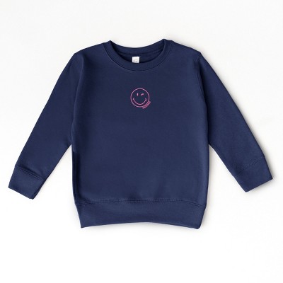 The Juniper Shop SmileyWorld Embroidered Smiley Face Outline Toddler Sweatshirt