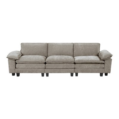 120.5'' Chenille Fabric Sofa with Plush Comfort, Modern Style, and Durable Plywood Frame
