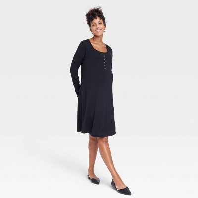 Long Sleeve Nursing Henley Maternity Dress - Isabel Maternity by Ingrid & Isabel™