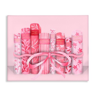 Stupell Industries Pastel Pink Book Lovers Canvas Art