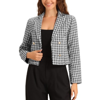 INSPIRE CHIC Women's Notch Lapel Buttons Office Long Sleeve Casual Blazer