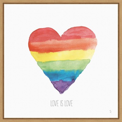 Amanti Art Rainbow II Love by Sarah Adams Framed Canvas Wall Art