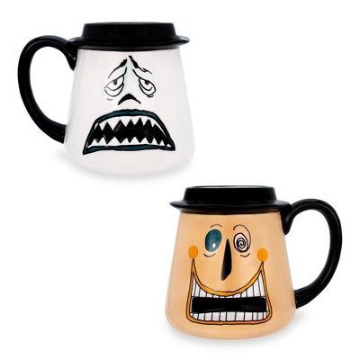Silver Buffalo Disney Nightmare Before Christmas Mayor Faces 3D Ceramic Mug | Holds 20 Ounces
