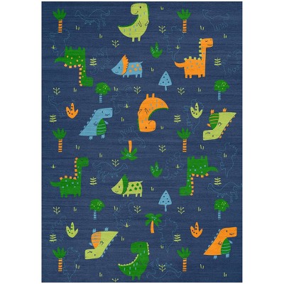 Nourison Washable Imagination Dinosaurs Non Skid Woven Area Rug