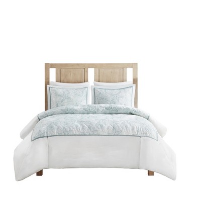 LIVN CO. 3-Piece Duvet Seashell Embroidered Cover Mini Set