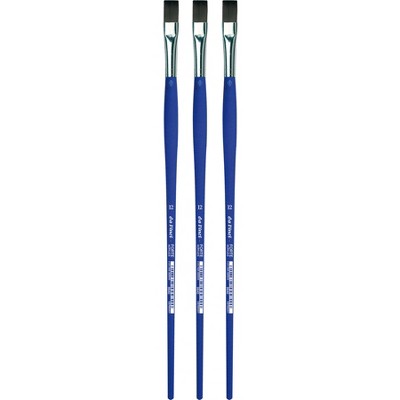 da Vinci FORTE-Acrylics Student Brush, Synthetic, Acrylic & Oil, Flat, Series 8640, Size 12, Pack of 3